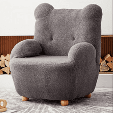 北歐沙發小號  造型沙發 布藝沙發椅 休閒椅 靠背椅 簡約現代小戶型客廳兒童房臥室創意小熊單人沙發