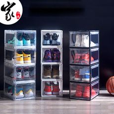 【磁吸正開門】高硬度加厚高透明系列鞋盒(大款)  收納鞋盒