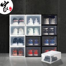 超硬版籃球專用收納正開卡扣鞋盒(中款)   加厚 疊加收納 組裝版