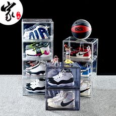 【加厚款】頂尖磁吸側開全透明系列鞋盒 展示盒 收納盒