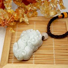 財源滾滾翡翠貔貅項鍊組~開運招財