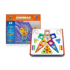 GINIMAG 58片 體驗款 磁性建構片 積木 益智玩具 磁鐵玩具 (Magformers相容)