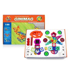 GINIMAG 188片 磁性建構片 積木 益智玩具 磁鐵玩具 (Magformers相容)