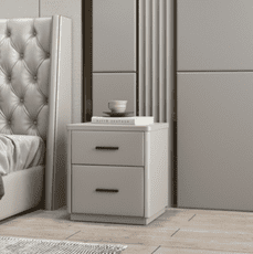 床頭櫃 實木櫃 收納櫃 抽屜櫃  置物櫃 儲物櫃現代輕奢簡約極簡高級皮質小型床邊櫃50CM免安裝