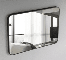 鋁合金方鏡 40*60CM 臥室鏡 玄關鏡 裝飾鏡 浴室鏡 壁掛鏡 化妝鏡 免打孔金屬衛生間方鏡