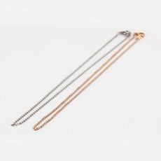 316L醫療鋼項鍊 1mm極細O型立體圓鏈 純鏈子-金、銀、玫瑰金 防抗過敏 不退色