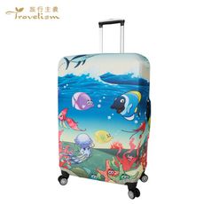 [Travelism-童趣系列] #海底奇兵# L號26-29吋 行李箱套旅行箱登機箱防塵套創意箱套