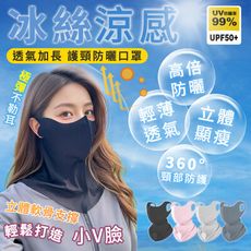 冰絲立體透氣護頸防曬面罩
