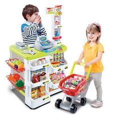 兒童豪華仿真超市銷售玩具 購物車玩具 家家酒超市收銀台玩具