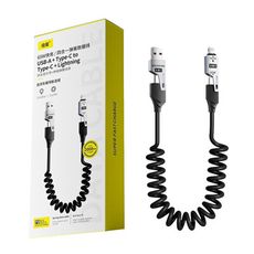 倍魔 真PD65W+27W快充 彈簧四合一充電線 彈簧充電線 手機通用充電線 傳輸線