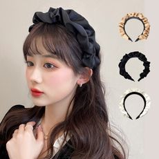【JOEKI】氣質風髮箍 立體髮箍 法式髮飾 韓系髮帶 髮箍 寬版髮箍 【MF0141】