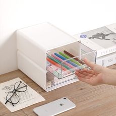 【JOEKI】中款賣場 桌上透明抽屜盒 桌面收納盒 透明收納盒 抽屜收納盒 抽屜盒 SN0416