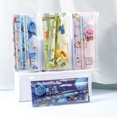 【JOEKI】透明筆袋組合 透明筆袋 組合 文具套組 學生文具 禮品 文具套裝 【WJ0142】