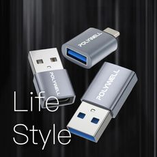 【JOEKI】POLYWELL USB2.0轉接頭 Type-A Type-C DZ0215