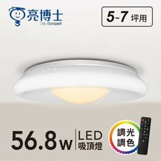 【好商量】亮博士 LED 56.8W LED開運吸頂燈(遙控款) 防塵防水IP54 客廳燈