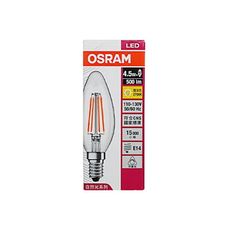 【好商量】OSRAM 歐司朗 4.5W E14 可調光 LED 燈絲燈 蠟燭燈 燈泡 黃光