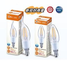 【好商量】舞光 LED 4W燈絲燈 尖尾/拉尾 蠟燭燈 E14燈座 3000K 全電壓 無藍光