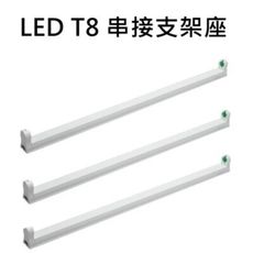 【好商量】LED專用 T8 1尺/2尺/4尺 單管 串接 燈座 支架 層板燈 燈架 空台 附連接線