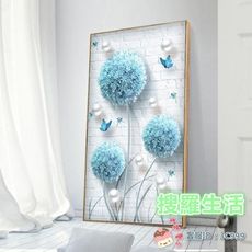 年終盛典價☆十字繡5d鑽石畫2019新款花卉小幅點黏滿鑽貼鑽十字繡簡單繡客廳豎版簡約