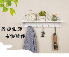 牆上創意壁掛置物架門口衣帽包包鑰匙掛鉤收納整理架牆壁掛掛衣鉤
