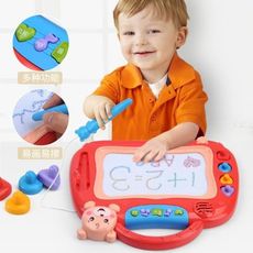 兒童畫板磁性寫字板筆小孩幼兒彩色支架式塗鴉板寶寶玩具1-3歲2-自然居家
