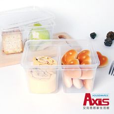 【AXIS 艾克思】台灣製便利輕巧食物分裝塑膠盒.糕點盒800ml