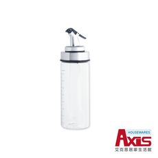 【AXIS 艾克思】170ml玻璃不鏽鋼防漏防塵調味油醋瓶油壺(瓶身有刻度設計)