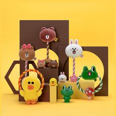 【LINE FRIENDS】經典系列寵物繩結發聲玩具(五款任選)