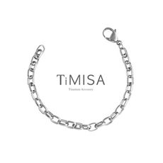 【TiMISA 純鈦飾品】動感 純鈦手鍊(L)