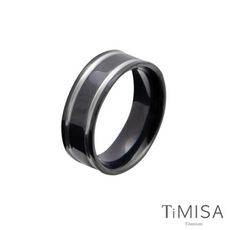 【TiMISA 純鈦飾品】戀愛軌跡-寬 純鈦戒指(黑)