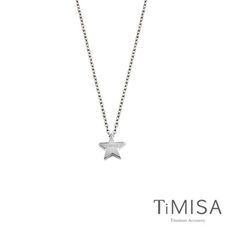 【TiMISA 純鈦飾品】小星星 純鈦(極細鎖骨)項鍊(B)