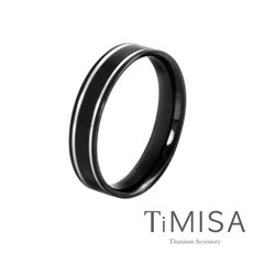 【TiMISA 純鈦飾品】戀愛軌跡-細 純鈦戒指(黑)