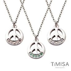 【TiMISA 純鈦飾品】和平風尚 純鈦項鍊(E) (三色可選)