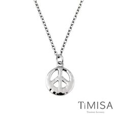 【TiMISA 純鈦飾品】和平風尚-原色 純鈦項鍊