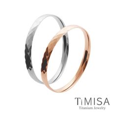 【TiMISA 純鈦飾品】格緻真愛-寬版 純鈦手環(雙色可選)