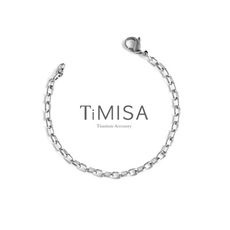 【TiMISA 純鈦飾品】動感 純鈦手鍊(M)