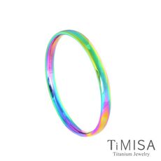 【TiMISA 純鈦飾品】純真-厚 純鈦手環(極光)