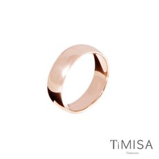 【TiMISA 純鈦飾品】純愛 純鈦戒指(玫瑰金)