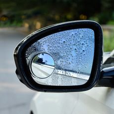 吸盤式汽車倒車後視鏡 盲區輔助鏡 盲點鏡 後視鏡 吸盤車用小圓鏡 旋轉按壓式 廣角鏡 (1對)