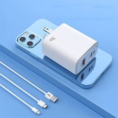 30W PD快速充電器 3孔快充頭 PD快充頭 Type-C/8pin/USB 反向充電