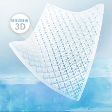 日本技術 3D立體凝膠坐墊 冰涼絲網布套 涼感坐墊 立體通風 透氣 舒壓坐墊 汽車/辦公坐墊 防滑布