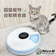 【NiceU毛樂趣】圓盤六格寵物自動餵食器