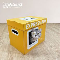 【NiceU毛樂趣】快遞箱貓抓板貓窩