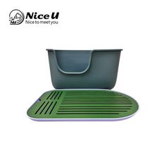 【NiceU毛樂趣】凹型大開口貓砂盆加落砂墊