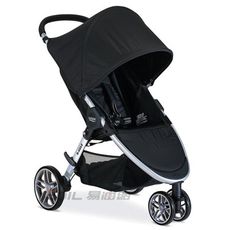 britax-b-agile 單手收豪華三輪手推車 strolle 單手收 黑色/紅色/銀色