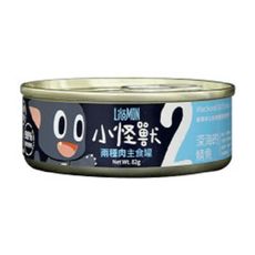 LitoMon 怪獸部落 貓族小怪獸2種肉無膠主食罐-鯖魚雞肉餐 82g