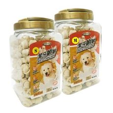 【阿曼特-潔牙骨】1300g～1550g／嚼嚼潔牙零食桶裝 - 牛奶棒S/M、起司棒S/M、牛奶骨結