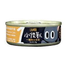 LitoMon 怪獸部落 貓族小怪獸1種肉無膠主食罐-純雞肉餐 82g