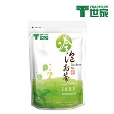 【T世家】三角立體冷泡茶包 茉香綠茶(20入/袋)