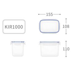 【聯府】天廚長型保鮮盒 (1L) KIR-1000